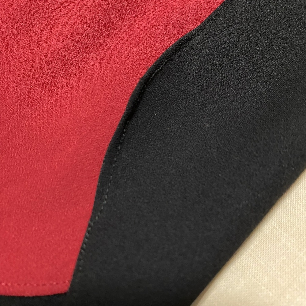 Trina Turk Burgandy & Black Colorblock Dress in Size 8. - Picture 10 of 11